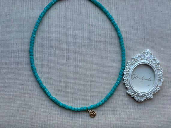 Boyunbağı / Колье / Necklace Sadə kristal muncuqdan hazırlanmış boyunbağı 5
