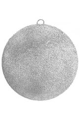 Шар из пенополистирола с блестками Искристый 20 см., серебро, ПромЕлка (SHI-200SILVER)