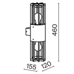 Уличный настенный светильник Outdoor O453WL-02GF