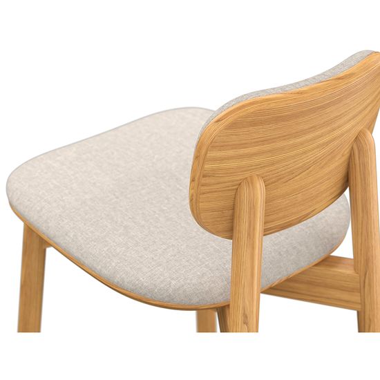 Стул барный с обивкой saga, рогожка, бежевый