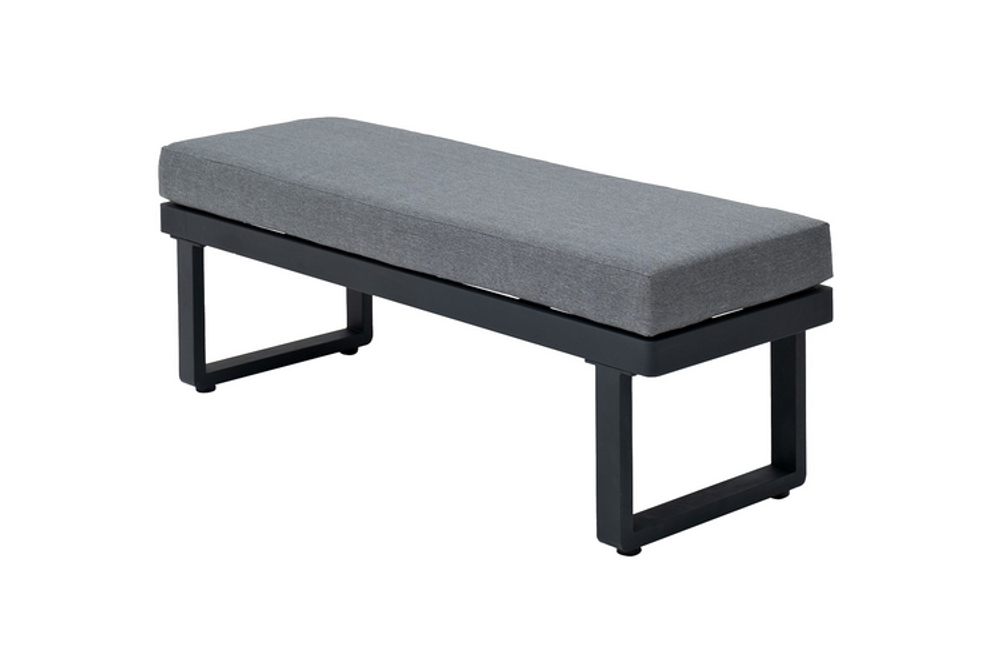 Оттоманка Joygarden ТОПА длинная, темно-серый графит, серый антрацит