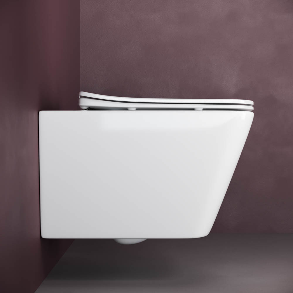 Комплект подвесной безободковый унитаз Ceramica Nova Metric Rimless CN3007 с крышкой-сиденьем + инсталляция Geberit Duofix UP320 111.300.00.5
