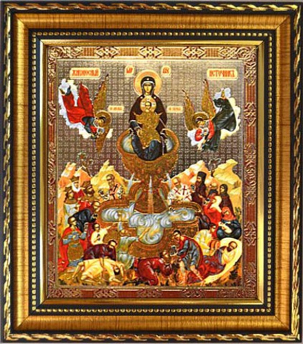 Живоносный источник Пресвятой Богородицы.  Печатная икона