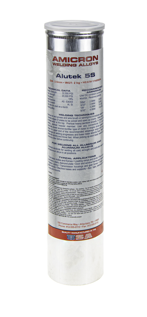 Alutek 5S d.2,5 (уп 2кг) Сварочные электроды Amicron W.A. (2/8) 06AMAL25