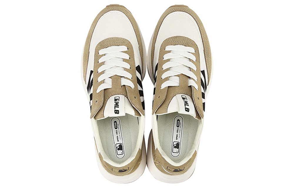 MLB Chunky Jogger New York Yankees Slip Resistant Abrasion Resistant Low top Chunky Sneakers Unisex Khaki