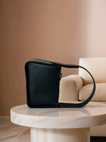 Louis Lefevre Сумка женская натуральная кожа через плечо багет черная