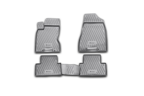 Коврики в салон для NISSAN X-Trail T31 (II, IIp), 2007-2013, 4 шт. (серые) CARNIS00031G