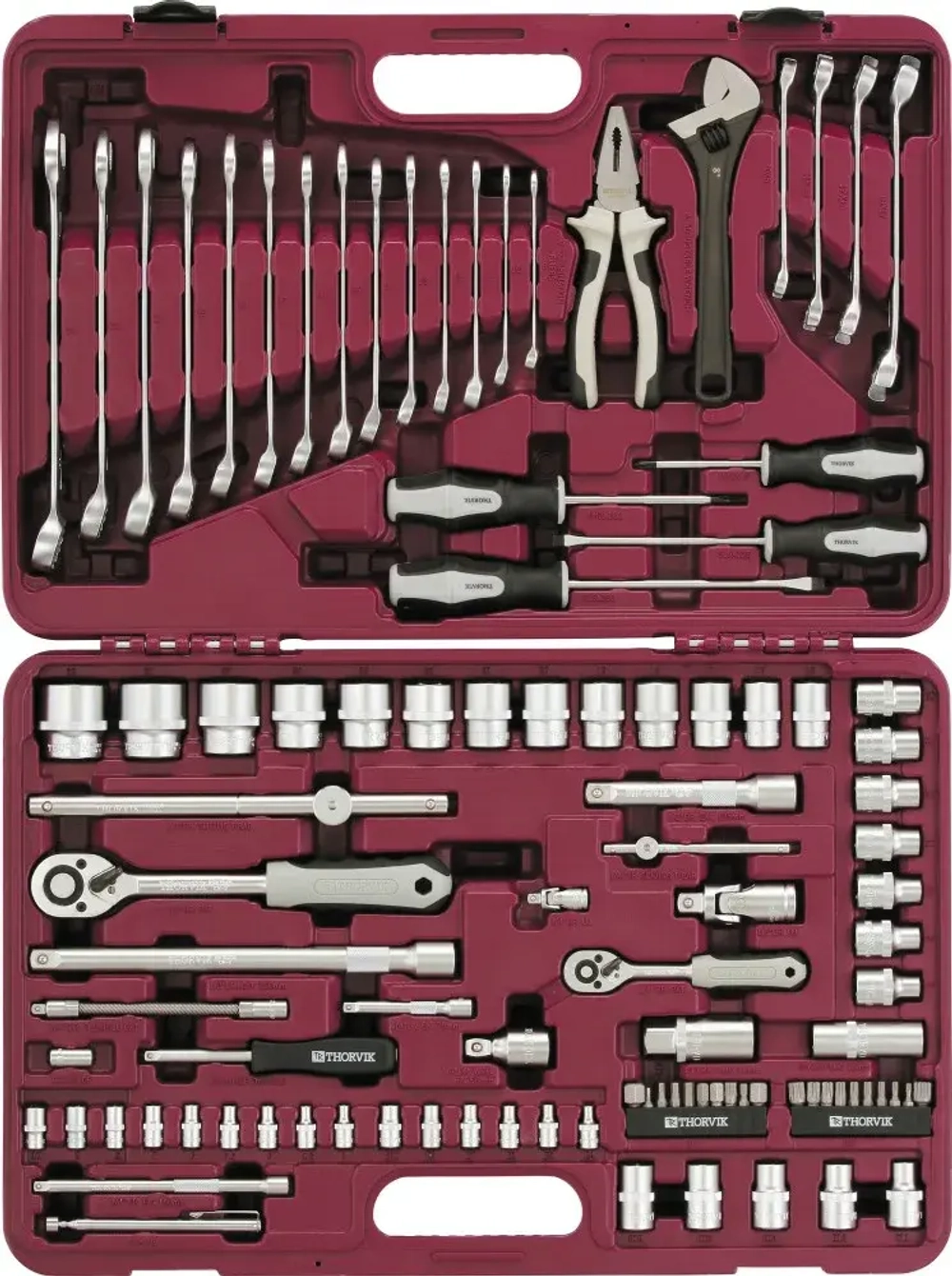 Thorvik UTS0101 Набор инструмента универсальный 1/4", 1/2"DR, 101 предмет