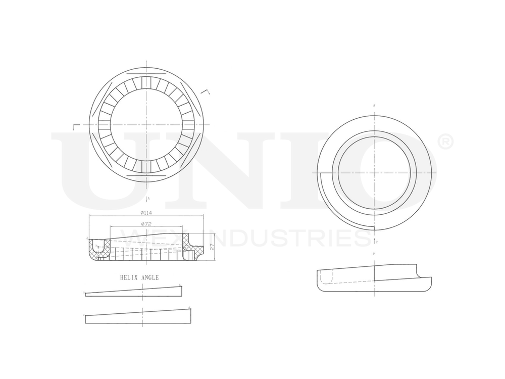 Проставка пружины задняя верхняя UNIO RMP-16103
