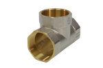 Тройник латунь никель Ду 15 (1/2") ВР/ВР 9007 ГОСТ 32585-2013 Aquasfera 9007-01