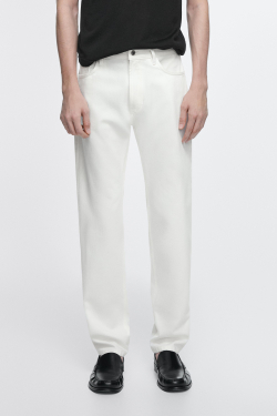 Massimo Dutti Джинсы Slim fit, белый