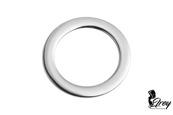 Кольцо декоративное (плоский круг), Италия, 37 мм, металл, серебро