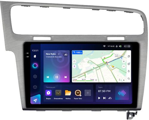 Магнитола для Volkswagen Golf 7 2012-2020 (рамка серебро) - Teyes CC3-2K монитор 10.36" 2K QLED на Android 10, Быстрая, CarPlay, 4G SIM-слот