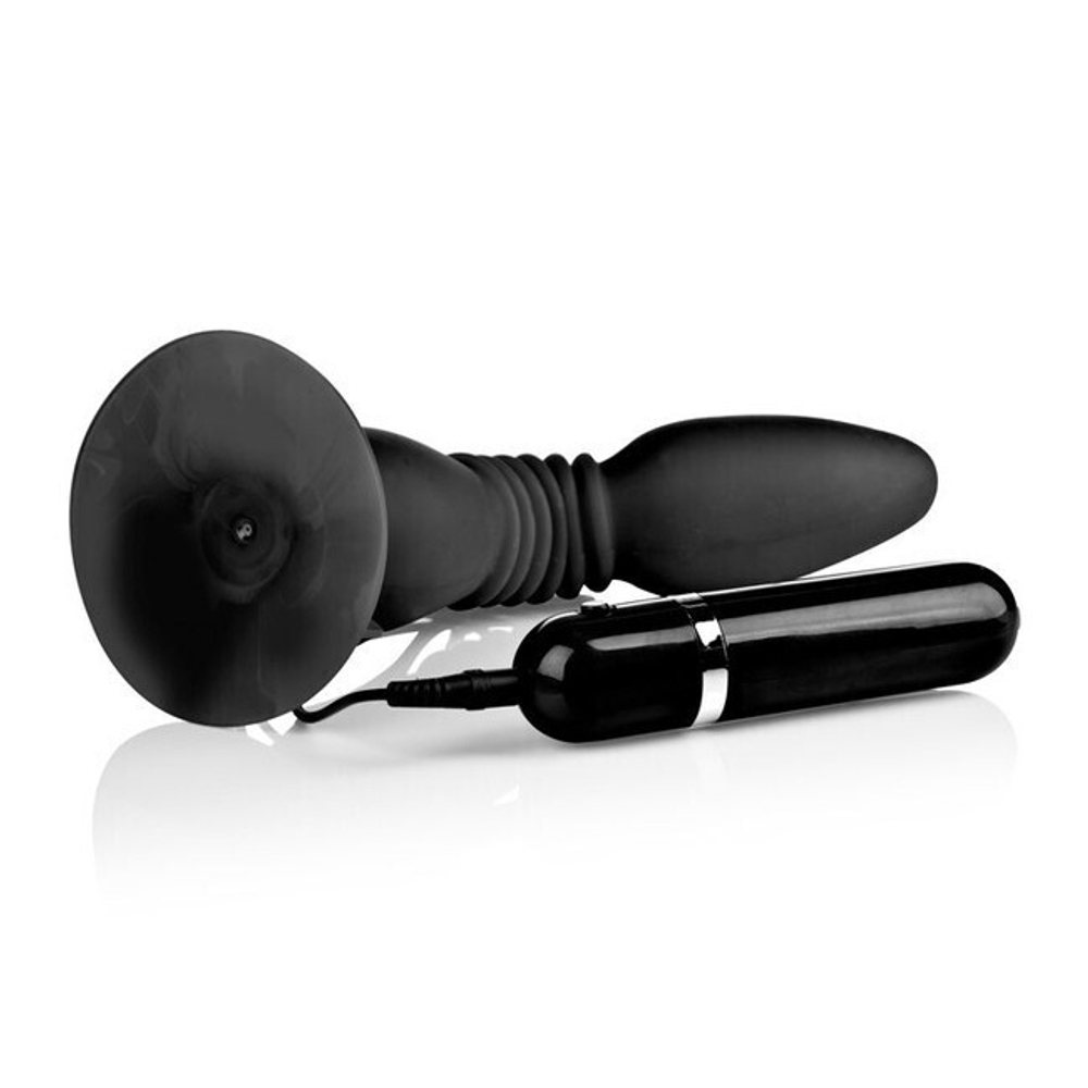 Гнущийся анальный стимулятор с вибрацией Easy Flex Glider (10 режимов) (Цвет: черный)