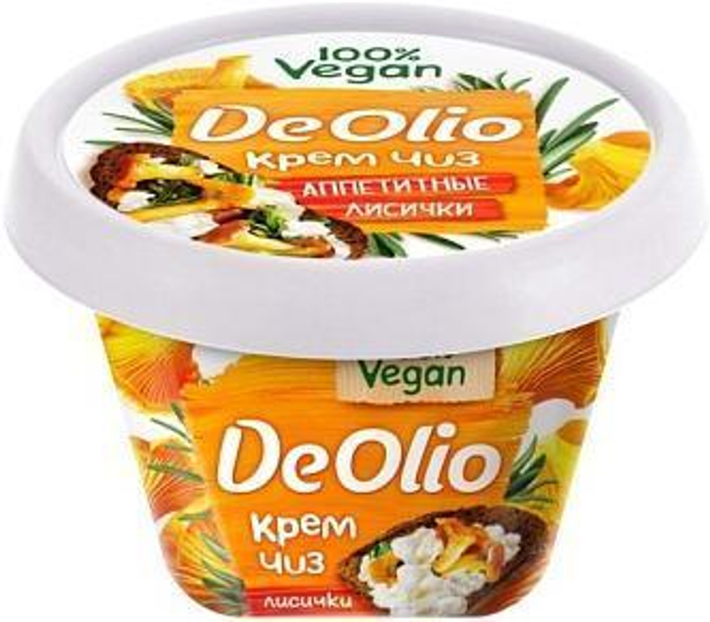 Сыр растительный Крем Чиз с грибами лисичками Deolio 200г
