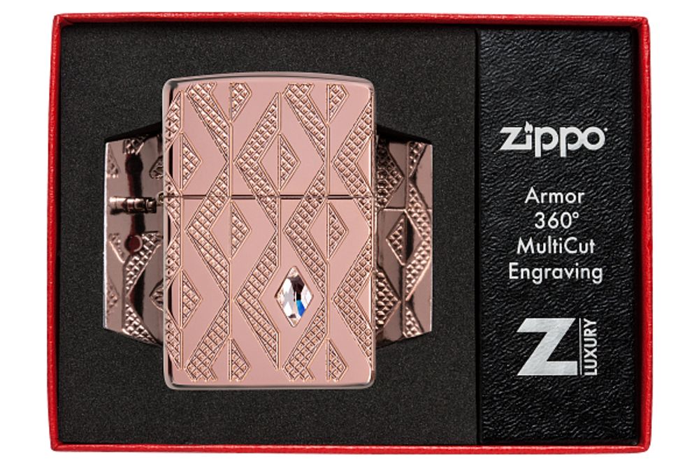 Зажигалка Zippo Armor Geometric Diamond Pattern Design (49702) 3