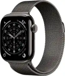 Apple Watch Series 11, 46 мм, корпус из титана цвета «сланец», миланский браслет цвета титановый сланец M/L (MFD44)