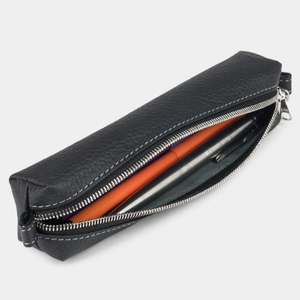 Пенал кожаный Cartouche черного цвета