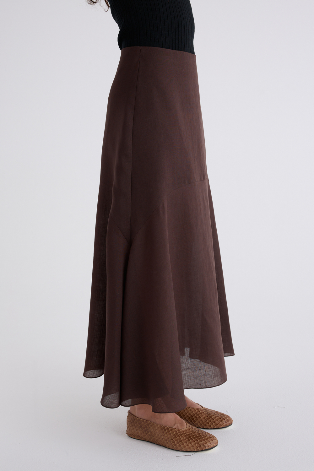 Юбка Волна из рами и тенселя