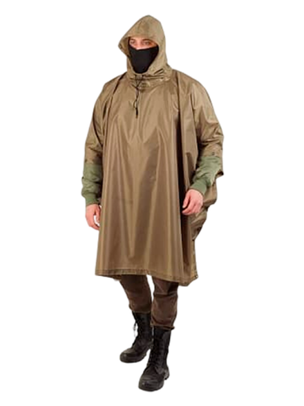 Пончо (плащ-дождевик) с кнопками по бокам.
