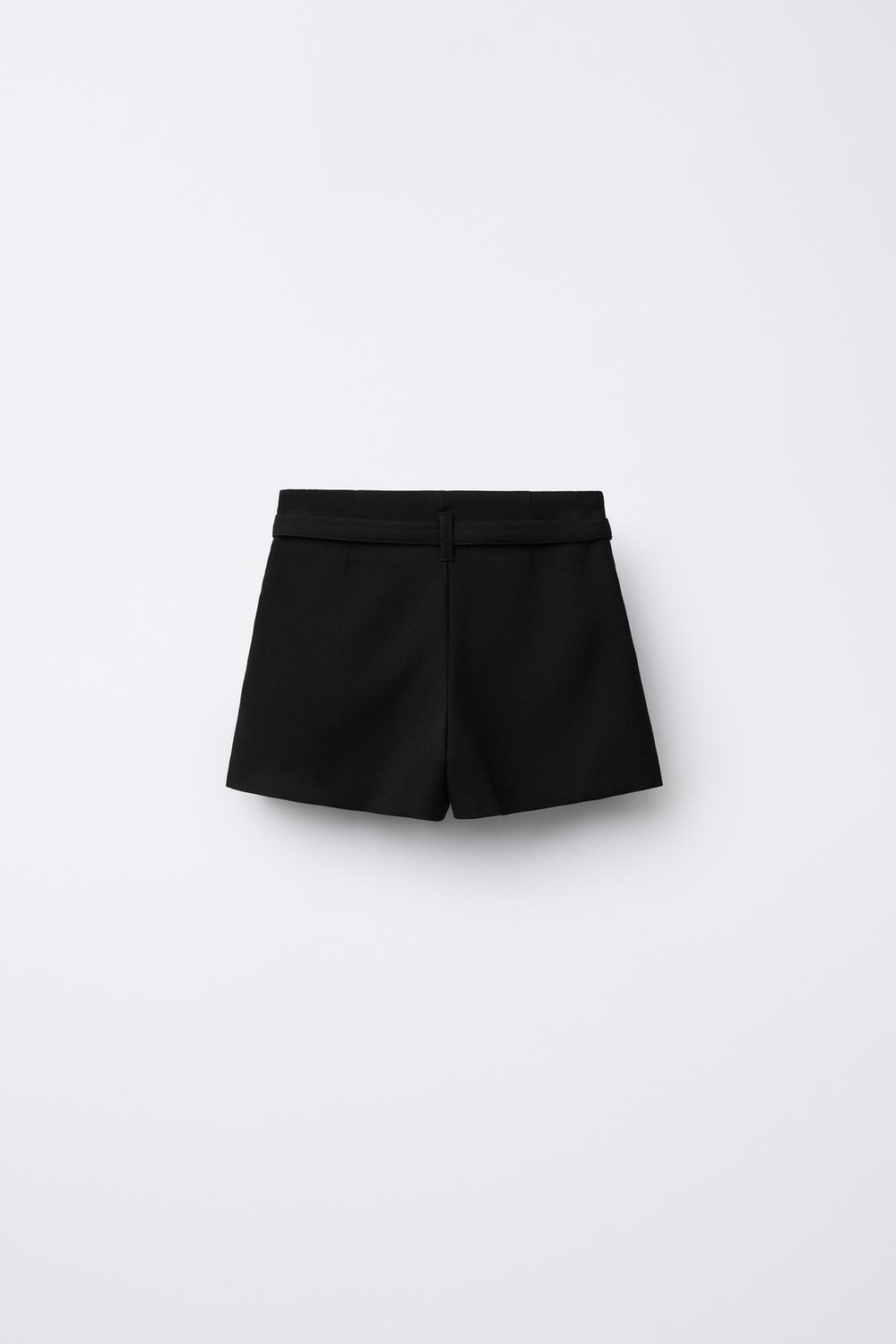 ZARA ЮБКА-ШОРТЫ С РЕМНЕМ, ЧЕРНЫЙ