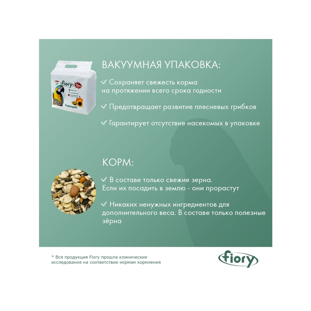 FIORY корм для крупных попугаев Pappagalli 20 кг
