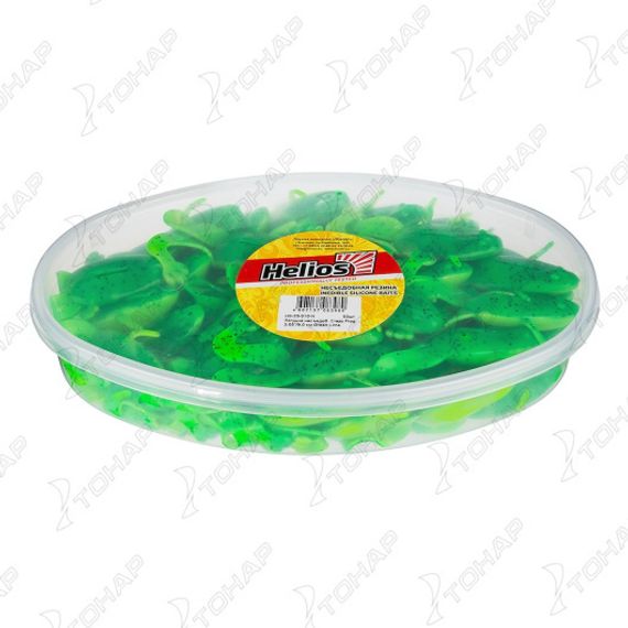 Лягушка несъедоб. Helios Crazy Frog 3,55"/9,0 см Green Lime 50шт. (HS-23-010-N)