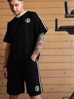 Шорты спортивные с лампасами город горький ЧБЗ черные черный