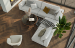 Кварцевый паркет Quartz Parquet Английская Ёлка Орех Американский 33-400-29 браш, фаска