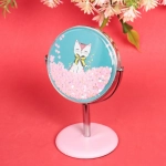 Зеркало настольное на ножке «Stylish image - Котик Пушок», круг, 8*14 см (картон. коробка)