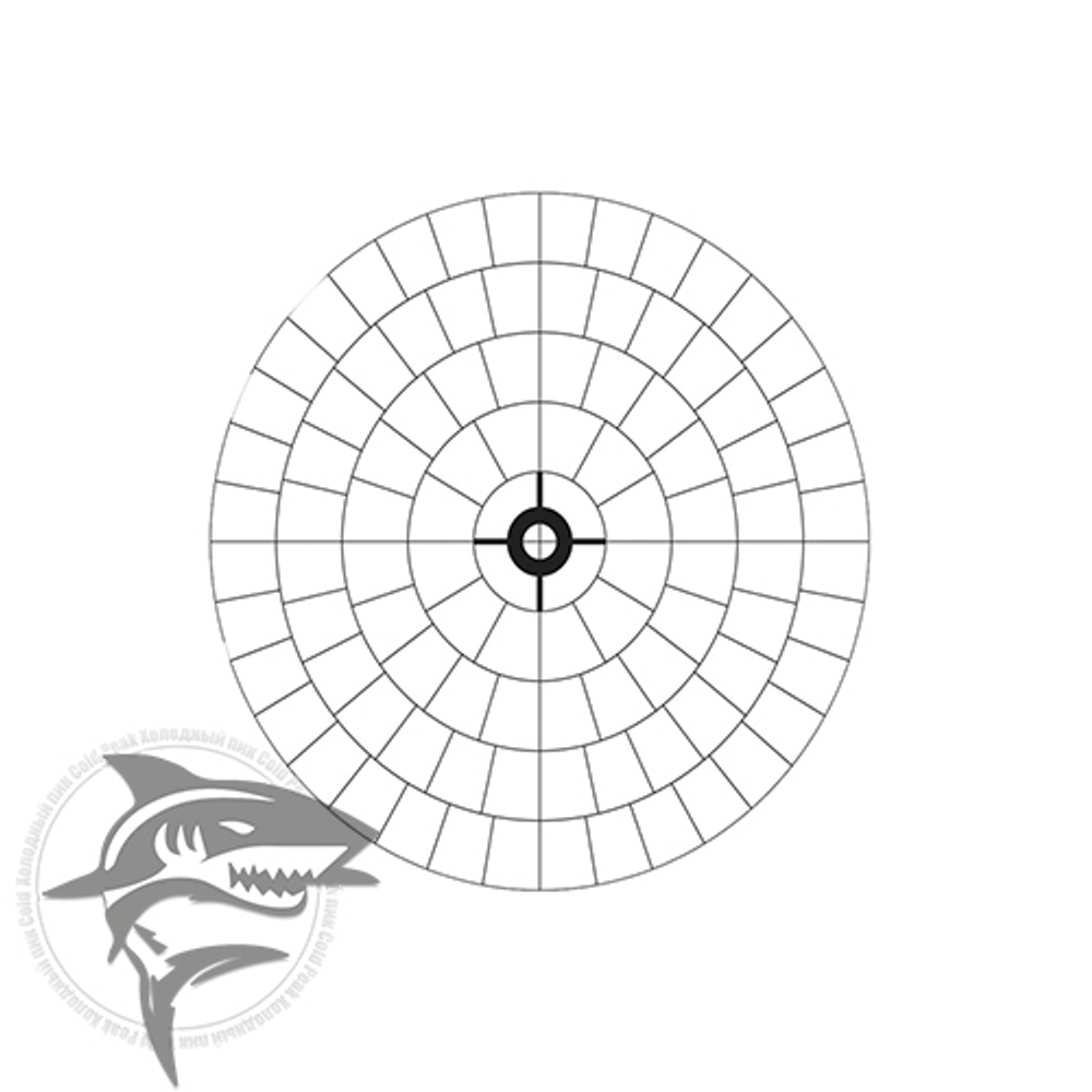 Мишень для пристрелки дробовых ружей 100-дольная 100 штук
