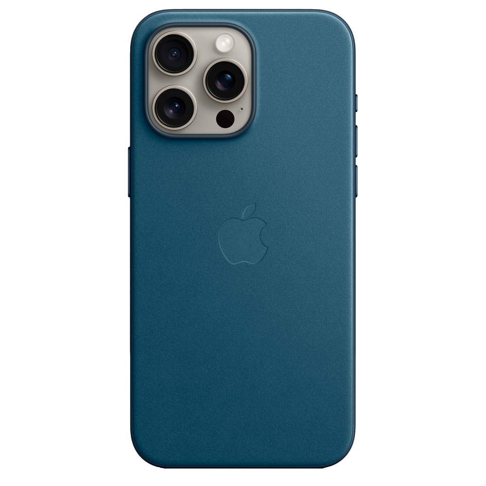 Тканевый чехол с поддержкой MagSafe Apple FineWoven Case для iPhone 15 Pro Max, Pacific Blue (Тихоокеанский синий)