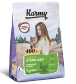 Сухой корм Karmy Sterilized для стерилизованных кошек, курица, 400 г