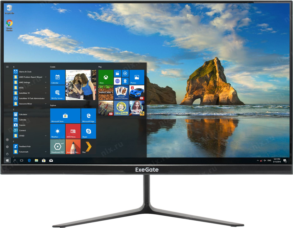 23.8" ЖК монитор ExeGate SmartView EP2407TA (LCD, 1920x1080, D-Sub, HDMI, DP) &lt;EX295525RUS&gt;