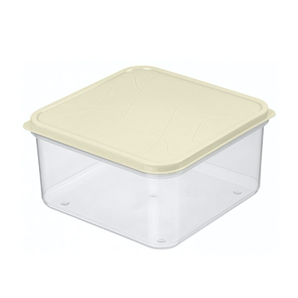 Контейнер для продуктов "Modena" квадратный 1,2л с гибкой крышкой (светло-бежевый)