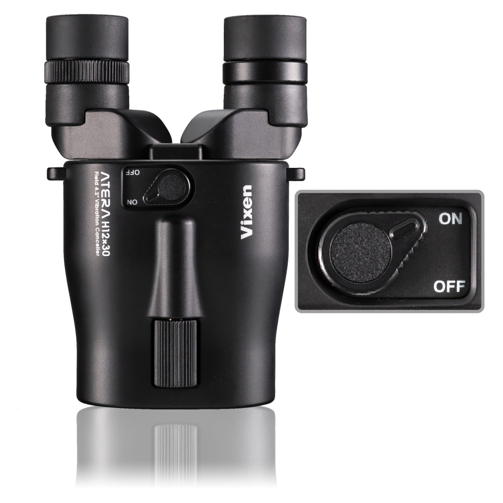 Бинокль VIXEN ATERA H12X30 с оптическим стабилизатором — эргономичный дизайн и удобное управление