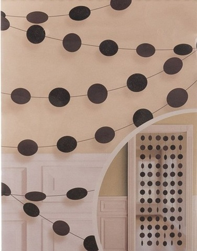 Гирлянда Круги Black блеск 2,1м 6шт