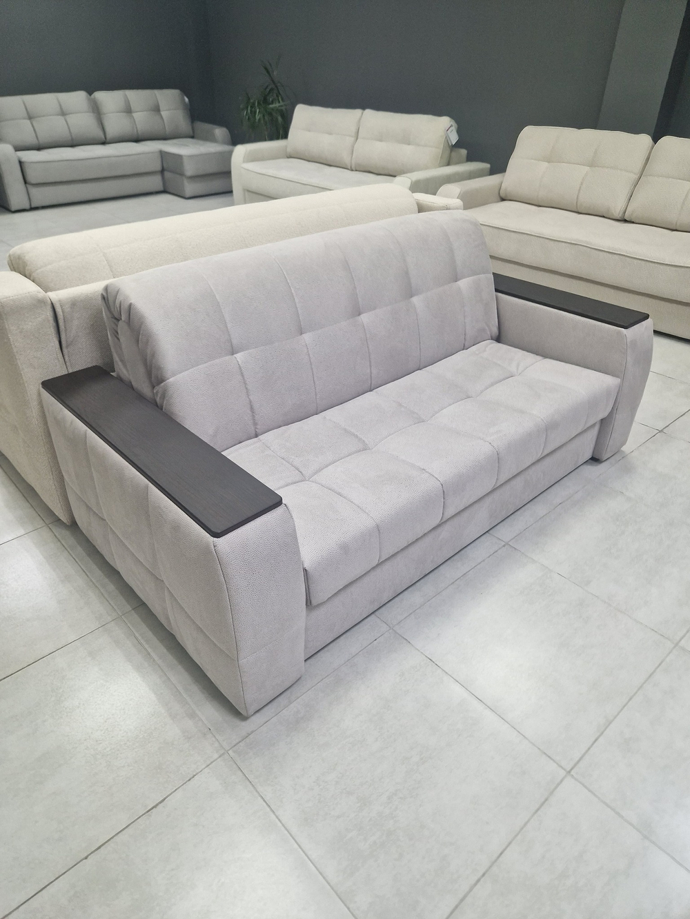 Порто (21) 155 ППУ MERCURY light grey, ВариантКроя1, Декор: Венге, &lt;Р&gt; /