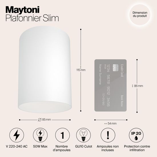 Потолочный светильник Technical C014CL-01W