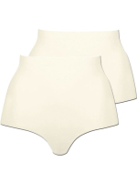 Набор из 2 трусов-макси из гладкого микроволокна (Размер: XL) (Цвет: кремовый)