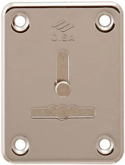 Накладка CISA 06.081.01.12 на сувальдный замок (никель) со шторкой