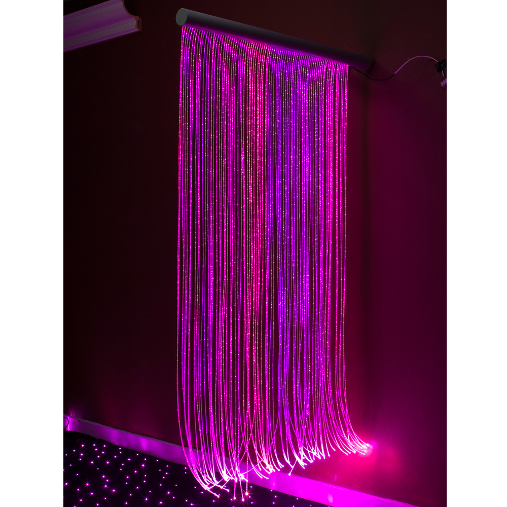 Фиброоптическая занавесь с интерактивным источником света, 150 волокон