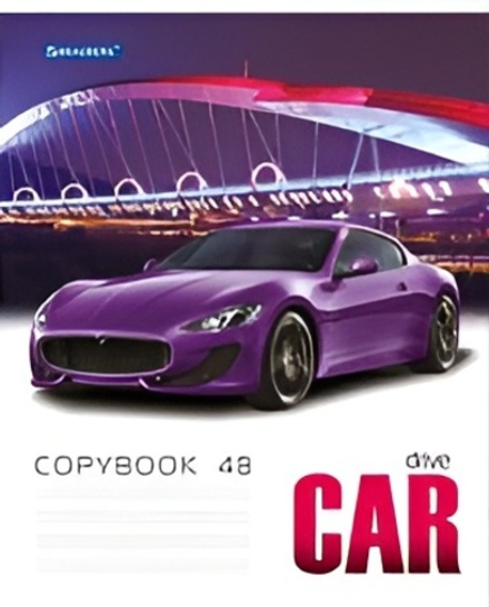 Тетрадь А5, 48 л., BRAUBERG ЭКО, клетка, обложка картон, КРУТЫЕ ТАЧКИ 2, 402052, 1шт