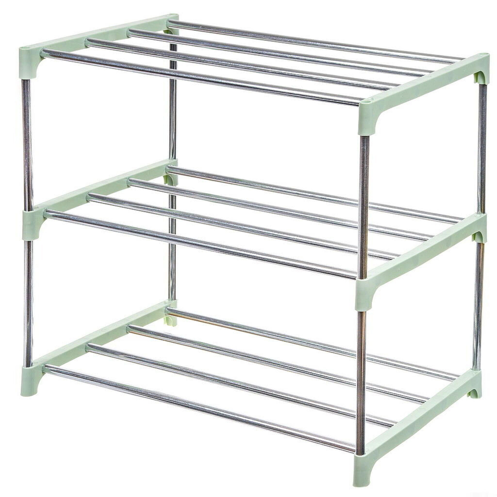 Полка для обуви, пластик/металл, 3 секц, 47х25.5х38 см, T2020-2586