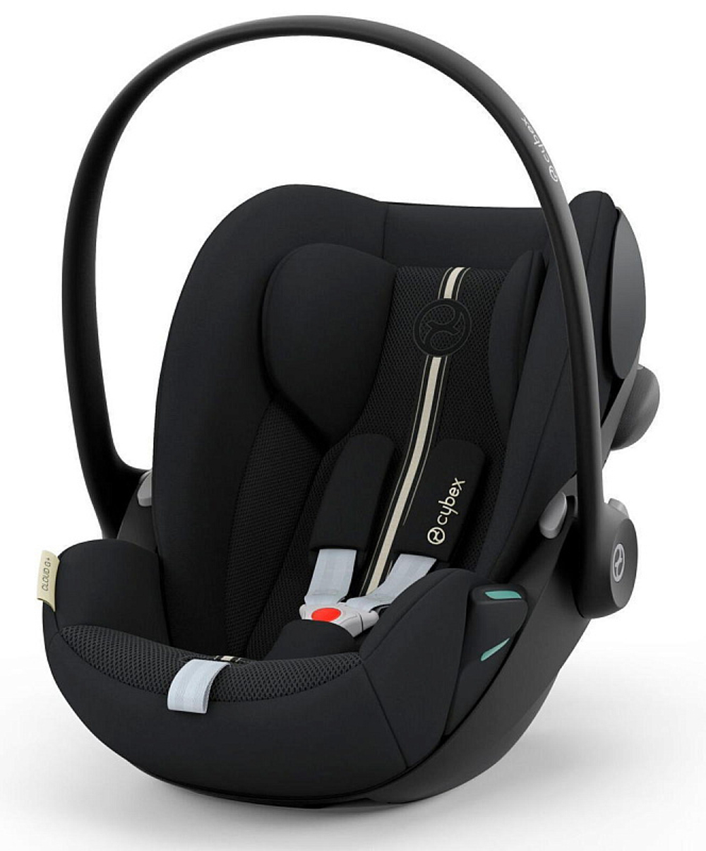 Коляска 3 в 1 Cybex Priam IV Rosegold и автокресло Cloud G i-Size Moon Black Plus Leaf Green