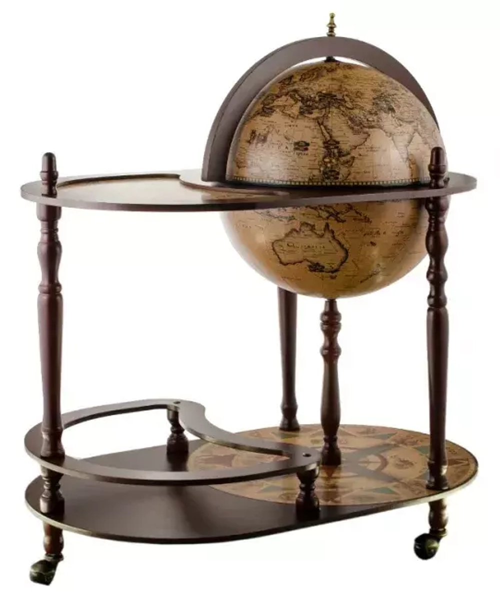 Глобус-бар напольный со столом Возрождение, сфера 42 см. PTOLEMAEUS