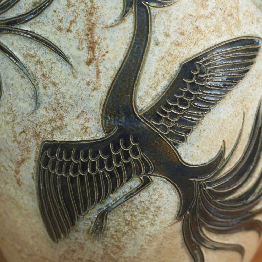 Авторская ваза с изображением птицы феникс