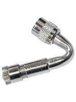 Переходник удлинитель для подкачки на ниппель вентиль 45 градусов серебристый