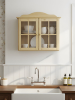 Шкаф навесной, 77х32х84, Бритта, для кухни и ванны, 2 двери 2 полки из массива дерева, Dipriz