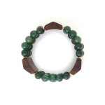 Браслет Nature Bijoux, Aventurine, стрейч, с авантюрином и деревом роблес, NB26.1-13-44130 (зеленый)